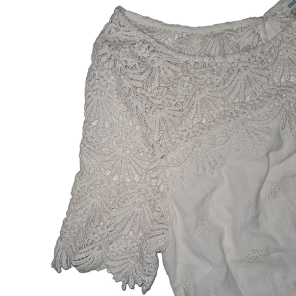 Sundance Imperial Ivory Eyelet Shift Dress Size Small 100% Cotton Lined READ - Picture 10 of 16